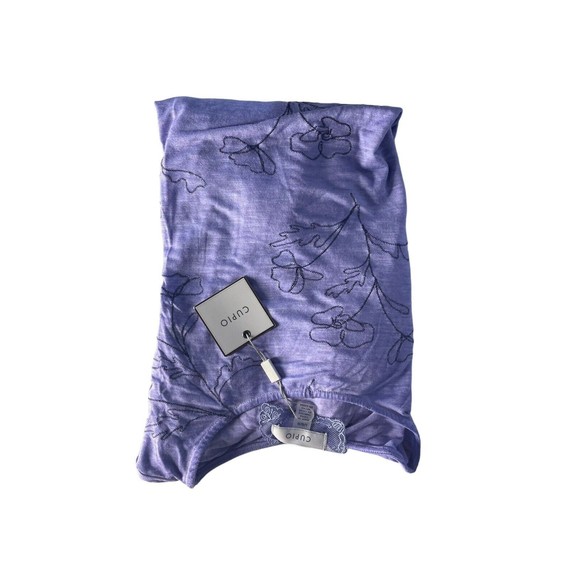 NWT Cupio Women’s Large Pretty Floral Violet Blouse Spring Summer Asymmetrical - Picture 16 of 16